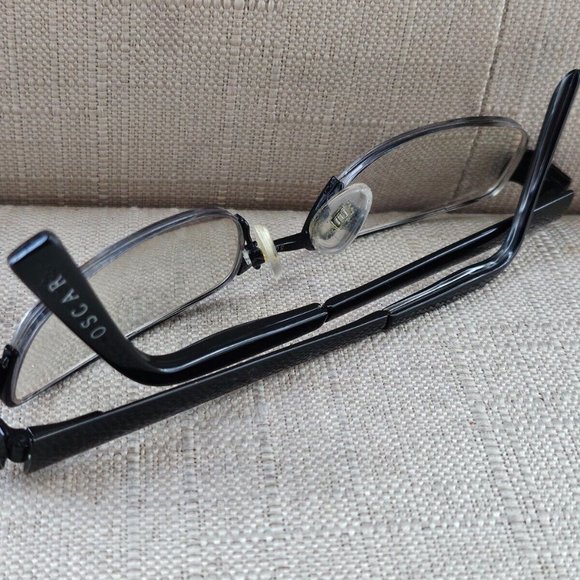O by Oscar De La Renta Glasses Frame Black tone Metal Half Rim Eyeglasses OSM802 - Picture 5 of 12